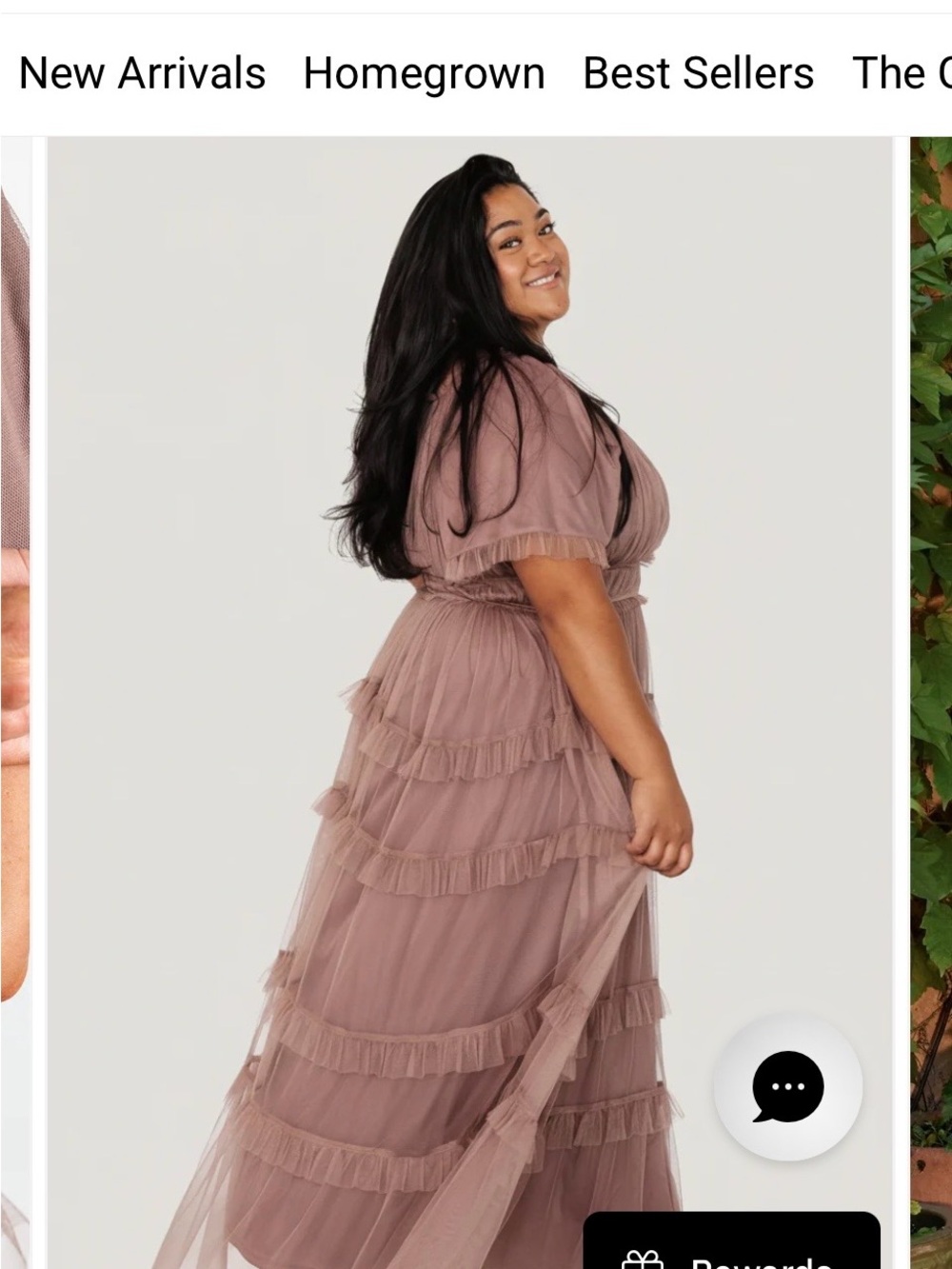 Baltic Born Midi Tulle Dress in Dusty Rose/Mink color - Picture 6 of 6